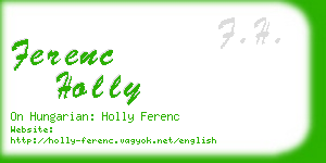 ferenc holly business card
